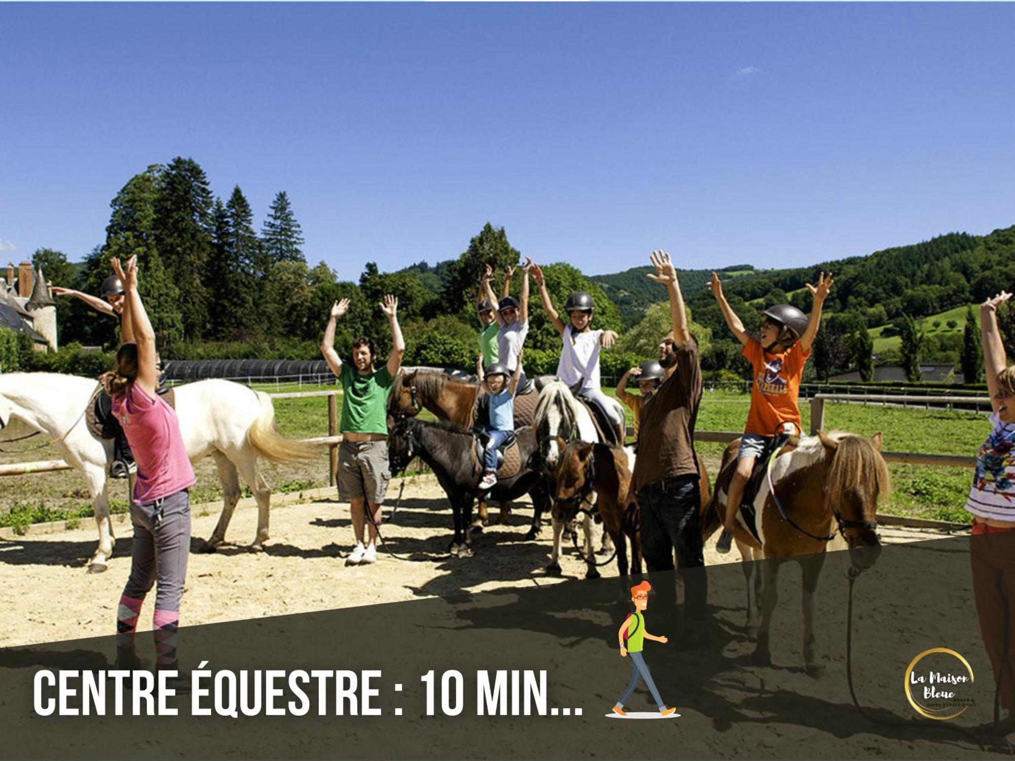 La Maison Bleue, Village Vacances, Piscine, Parking Saint-Geniez-dʼOlt Eksteriør billede